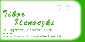 tibor klenoczki business card